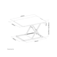 Podstawka pod laptopa Neomounts by Newstar Workstation NS-WS050BLACK - Regulacja wysokości 5-46 cm, Czarna