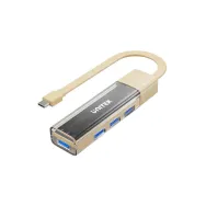 Hub USB Unitek Bi-Directional Hub USB-C with Detachable Cable H1319ACL01 - USB-C do 4x USB-A, Kremowy