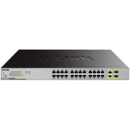 Switch niezarządzalny D-Link DGS-1026MP, Rack, 24 x LAN 10|100|1000 Mbps, 2 x 1000 Mbps combo SFP|RJ45, POE+ 370W | Sklep ITnes.