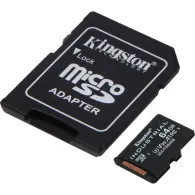 Karta pamięci Kingston Industrial microSDHC 64GB Class 10 A1 pSLC + SD Adapter SDCIT2/64GB - Czarna | Sklep ITnes.pl - IT for BU