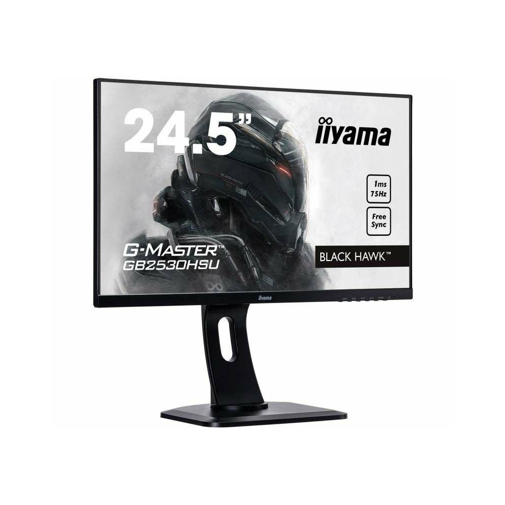 Monitor iiyama G-Master GB2530HSU-B1 - 24,5"/1920x1080 (Full HD)/75Hz/TN/FreeSync/1 ms/pivot/Czarny