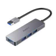 Hub USB-A AUKEY Ultra Slim USB-A CB-H36 - 4x USB 3.1, 5 Gb|s OTB, Srebrny