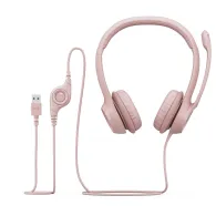 Słuchawki nauszne Logitech H390 981-001281 - Różowe