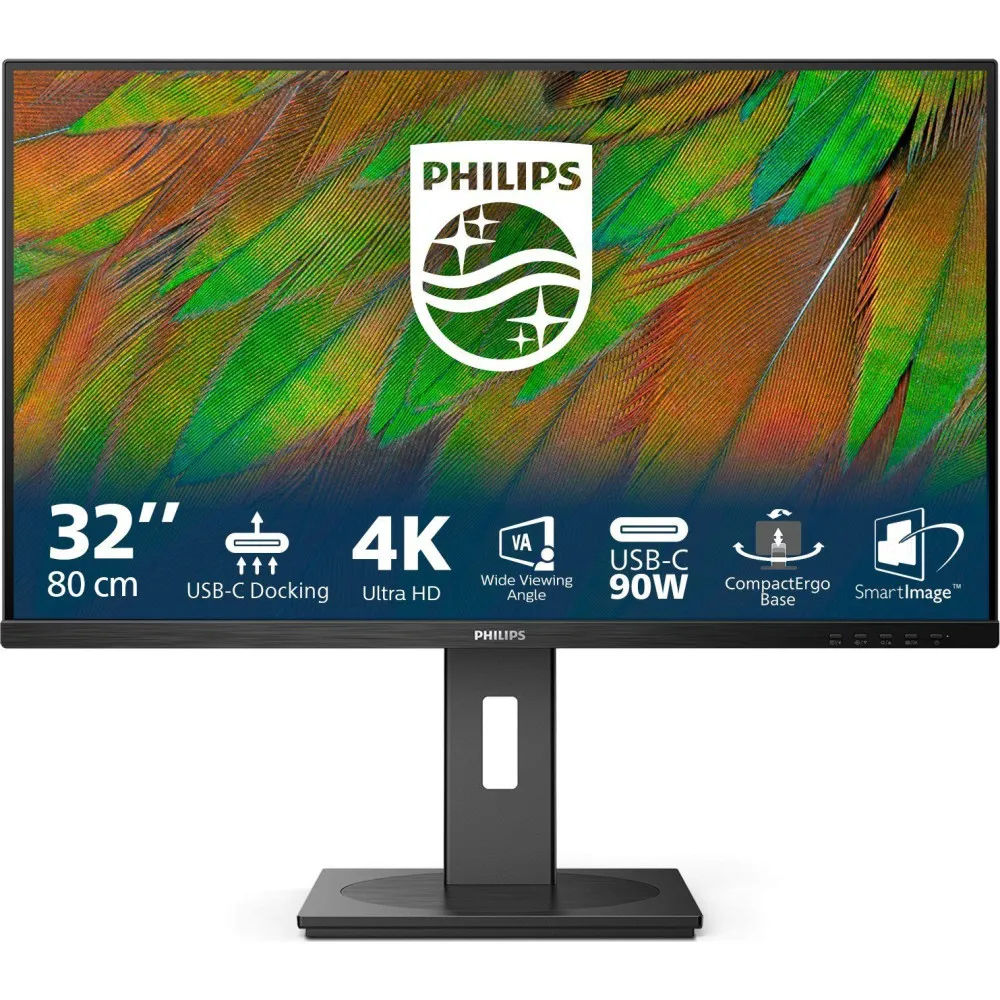 Monitor Philips 32B1U3900/00, 31,5", 3840x2160 (4K), 60Hz, VA, 4 ms, pivot, USB-C, Czarny | Sklep ITnes.pl, IT for BUSINESS