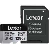 Karta pamięci Lexar microSDXC 2x 128 GB Professional SILVER PLUS LMSSIPL128G-B2ANG - 205|150MB|s, UHS-I, C10, A2, V30, U3