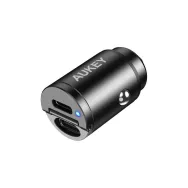Ładowarka samochodowa AUKEY CC-A4 - 2x USB-C, Power Delivery 30W, Czarna
