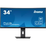 Monitor iiyama ProLite XCB3494WQSN-B5, 34", 3440x1440 (UWQHD), 120Hz, 21:9, zakrzywiony, VA, FreeSync, 0,400 ms, USB-C, Czarny |