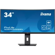 Monitor iiyama ProLite XCB3494WQSN-B5, 34", 3440x1440 (UWQHD), 120Hz, 21:9, zakrzywiony, VA, FreeSync, 0,400 ms, USB-C, Czarny |