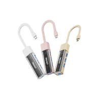 Hub USB Unitek Bi-Directional Hub USB-C with Detachable Cable H1319APK01 - USB-C do 4x USB-A, Różowy