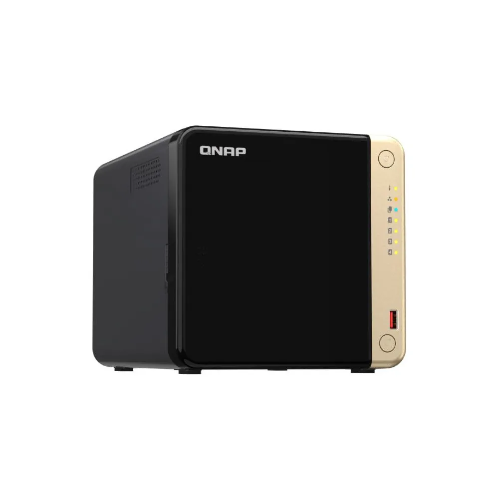Serwer NAS QNAP Tower TS-464-OBM - Tower/Intel Celeron N5105/N5095/16 GB RAM/12 TB/4 TB cache/4 wnęki/2 x M.2/hot-swap