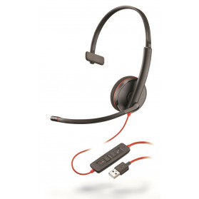Słuchawki nauszne Plantronics Blackwire 3210 USB-A 209744-201 - Czarne