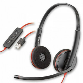 Słuchawki nauszne Plantronics Blackwire 3220 USB-A 209745-104 - Czarne