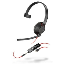 Słuchawki nauszne Plantronics Blackwire 5210 USB-C 207587-01 - Czarne