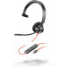 Słuchawki nauszne Plantronics Blackwire 3310 USB-C 214011-01 - Kolor grafitowy