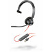 Słuchawki nauszne Plantronics Blackwire 3315 USB-A 214014-01 - Kolor grafitowy