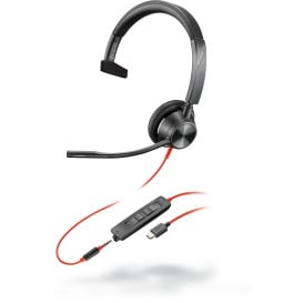 Słuchawki nauszne Plantronics Blackwire 3315 USB-C 214015-01 - Kolor grafitowy