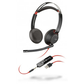 Słuchawki nauszne Plantronics Blackwire 5220 USB-A 207576-01 - Czarne