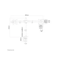 Uchwyt biurkowy do monitora Neomounts by Newstar Flat Screen Desk Mount 10-27" FPMA-DCB100DBLACK - Czarny