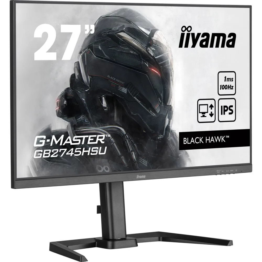 Monitor iiyama G-MASTER GB2745HSU-B2 - 27"/1920x1080 (Full HD)/100Hz/IPS/1 ms/pivot/Czarny