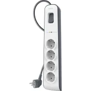 Listwa antyprzepięciowa Belkin BSV400VF2M - 2 m, 4 gniazda, Biała, Szara - BSV400VF2M | Sklep ITnes.pl - IT for BUSINESS