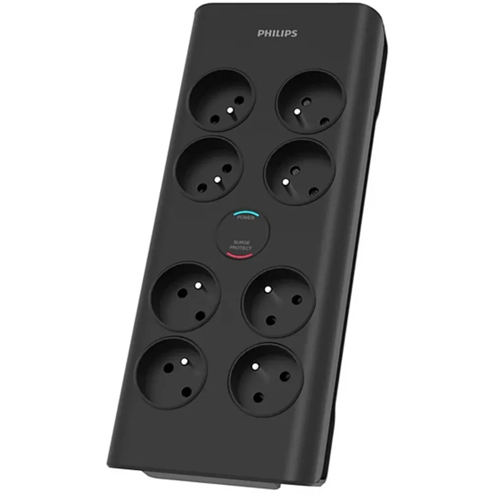 Listwa przeciwprzepięciowa Philips PHIL-SPN7080BA/60 - 8 gniazd, 2m, Czarna Listwa przeciwprzepięciowa Philips PHIL-SPN7080BA/60 - 8 gniazd, 2m, Czarna