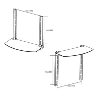 Uchwyt ścienny Neomounts by Newstar AV shelf to use with flat screen mount NS-SHELF100 - Czarny