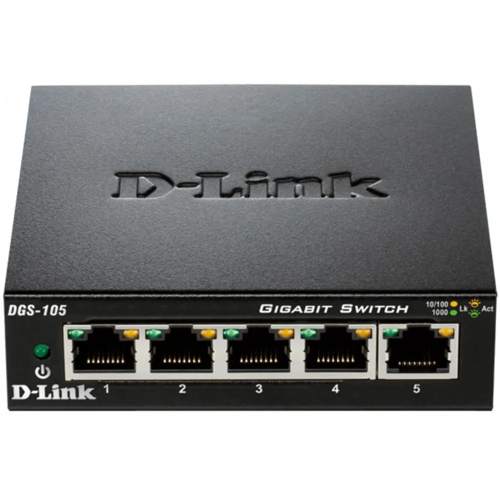 Switch niezarządzalny D-Link DGS-105/E, Desktop, 5 x LAN 10|100|1000Mbps | Sklep ITnes.pl, IT for BUSINESS