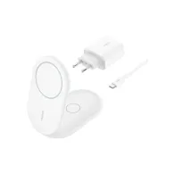 Ładowarka indukcyjna Belkin BoostCharge 2-in-1 Magnetic Foldable Wireless Charger with Qi2 15W WIZ028VFWH - Biała