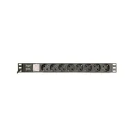 Listwa zasilająca rack 19" PDU Gembird EG-PDU-014-C14 - 1U, 10A, 8 gniazd SCHUKO, wtyk C14, przewód 3m