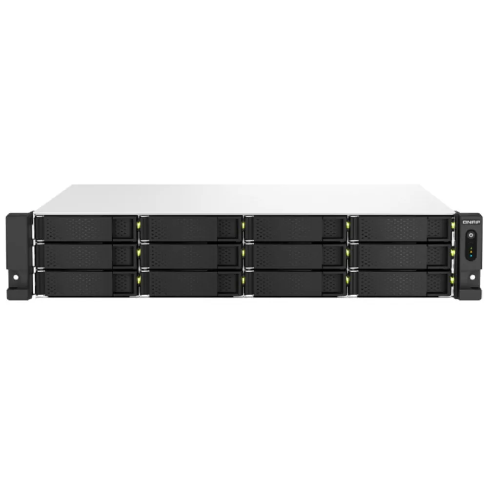 Serwer NAS QNAP Rack TS-1264U-RP-KNCO, Rack (2U), Intel Celeron N5095, 8GB RAM, 16TB, 12 wnęk, hot-swap, 3 lata Carry-in | Sklep