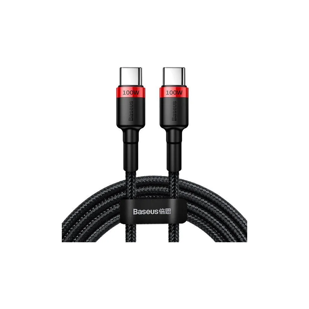 Kabel Baseus Cafule USB-C CATKLF-AL91, PD 100W, USB 2.0, 2 m, Czarny | Sklep ITnes.pl, IT for BUSINESS