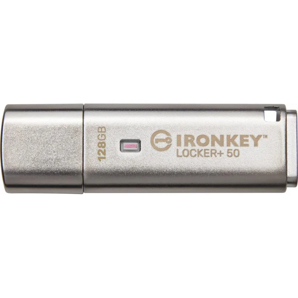 Pendrive Kingston IronKey Locker+ 50 128 GB IKLP50/128GB - Kolor srebrny | Sklep ITnes.pl - IT for BUSINESS