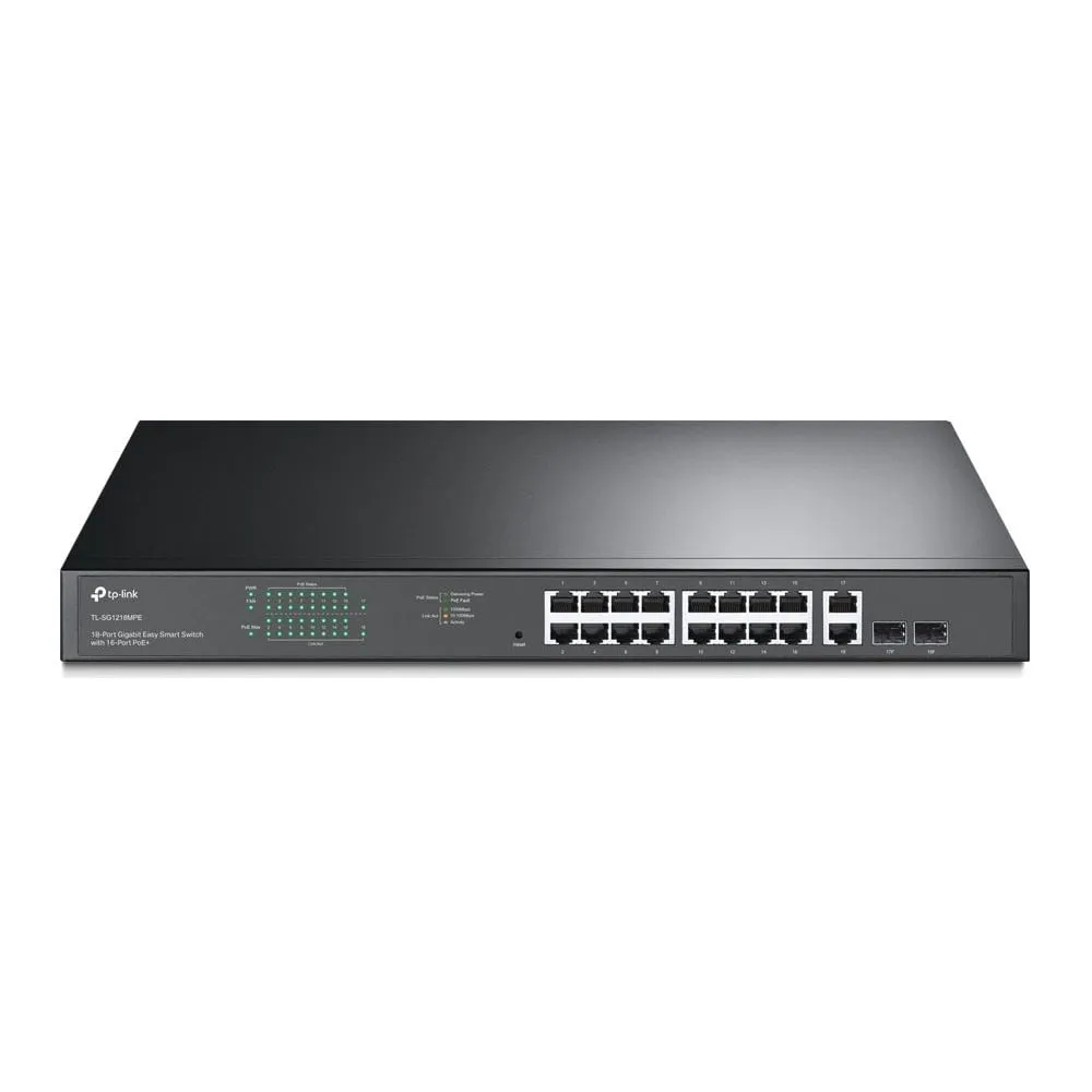Switch zarządzalny TP-Link TL-SG1218MPE, 18x 10|100|1000Mbps LAN, 16 portów POE+, budżet mocy 250W | Sklep ITnes.pl, IT for BUSI Switch zarządzalny TP-Link TL-SG1218MPE, 18x 10|100|1000Mbps LAN, 16 portów POE+, budżet mocy 250W | Sklep ITnes.pl, IT for BUSI