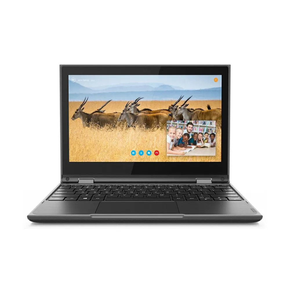 Laptop Lenovo 300e 81M9000PPB - Celeron N4100/11,6" HD IPS dotykowy/RAM 4GB/SSD 128GB/Windows 10 Pro/1 rok Carry-in - zdjęcie