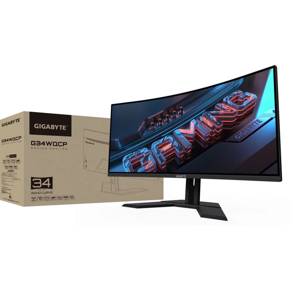Monitor Gigabyte G34WQCP - 34"/3440x1440 (UWQHD)/21:9/zakrzywiony/VA/1 ms/Czarny - zdjęcie