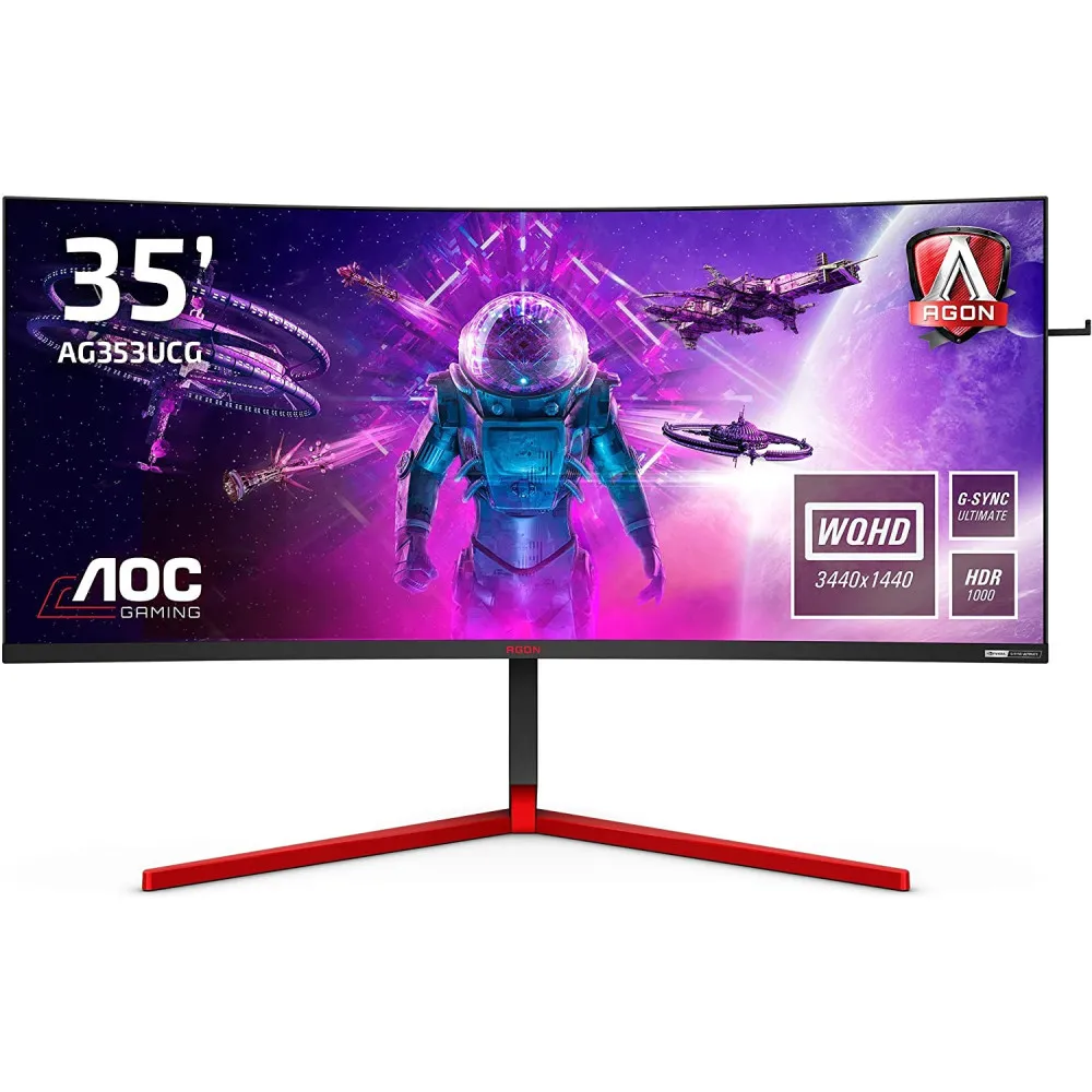 Monitor AOC AG353UCG, 35", 3440x1440 (UWQHD), 200Hz, 21:9, zakrzywiony, VA, HDR, 4 ms, Czarny | Sklep ITnes.pl, IT for BUSINESS