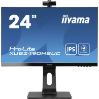 Monitor iiyama ProLite XUB2490HSUC-B1, 23,8", 1920x1080 (FHD), 60Hz, IPS, 4 ms, pivot, kamera, Czarny | Sklep ITnes.pl, IT for B