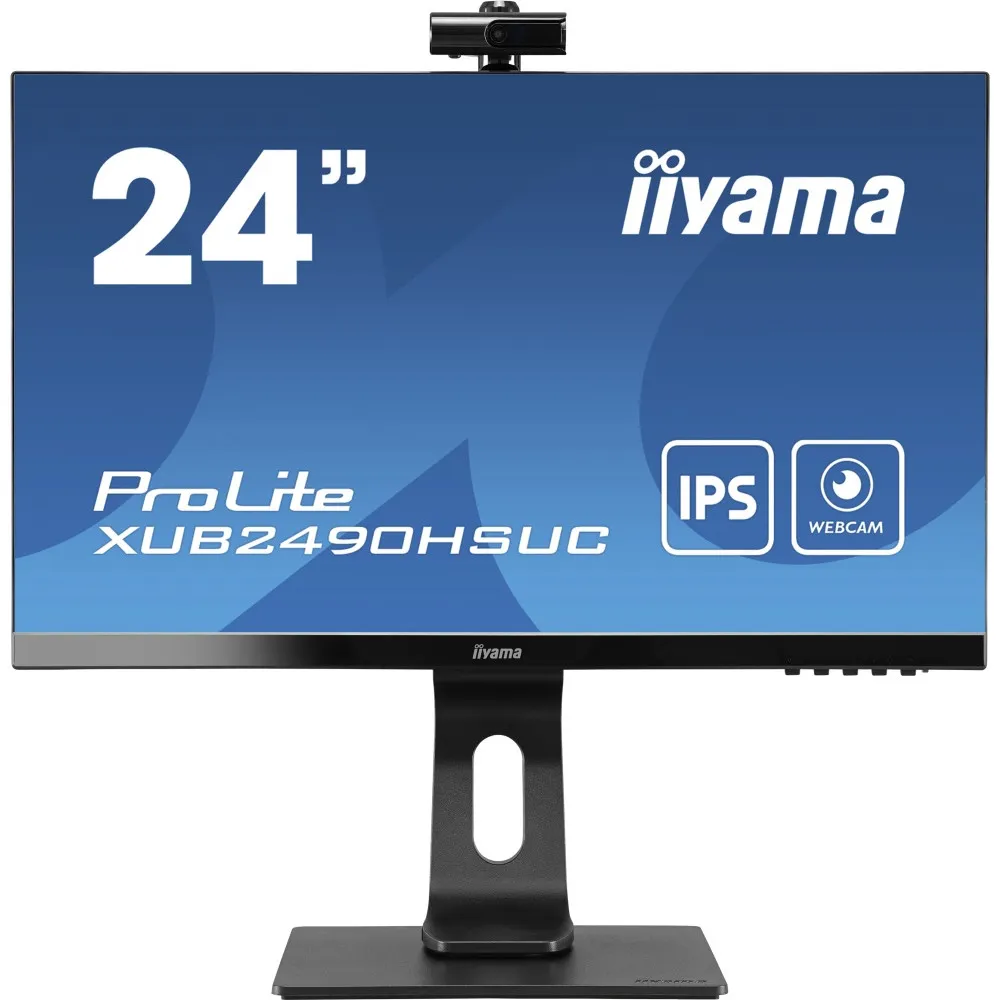 Monitor iiyama ProLite XUB2490HSUC-B1, 23,8", 1920x1080 (FHD), 60Hz, IPS, 4 ms, pivot, kamera, Czarny | Sklep ITnes.pl, IT for B