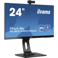 Monitor iiyama ProLite XUB2490HSUC-B1, 23,8", 1920x1080 (FHD), 60Hz, IPS, 4 ms, pivot, kamera, Czarny | Sklep ITnes.pl, IT for B
