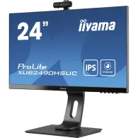 Monitor iiyama ProLite XUB2490HSUC-B1, 23,8", 1920x1080 (FHD), 60Hz, IPS, 4 ms, pivot, kamera, Czarny | Sklep ITnes.pl, IT for B