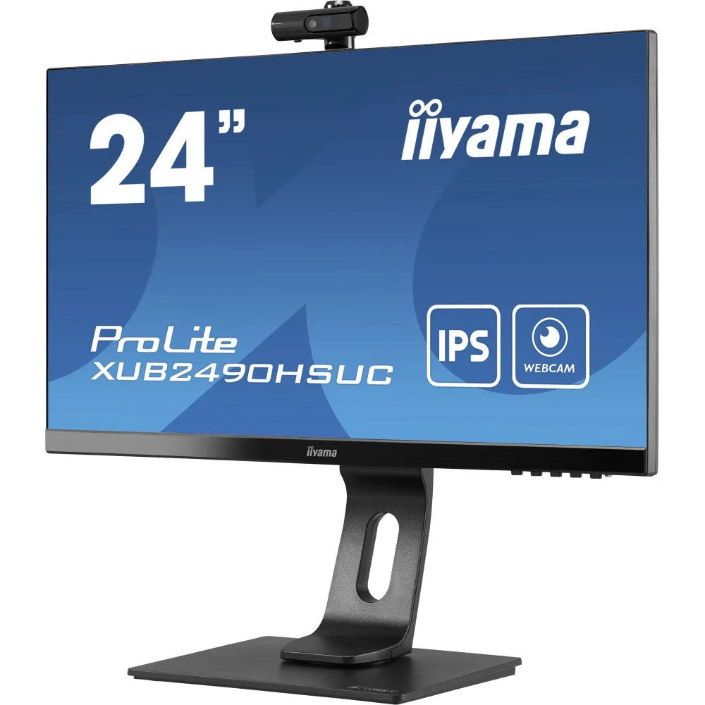 Zdjęcie produktu Monitor iiyama ProLite XUB2490HSUC-B1 - 23,8"/1920x1080 (Full HD)/60Hz/IPS/4 ms/pivot/kamera/Czarny