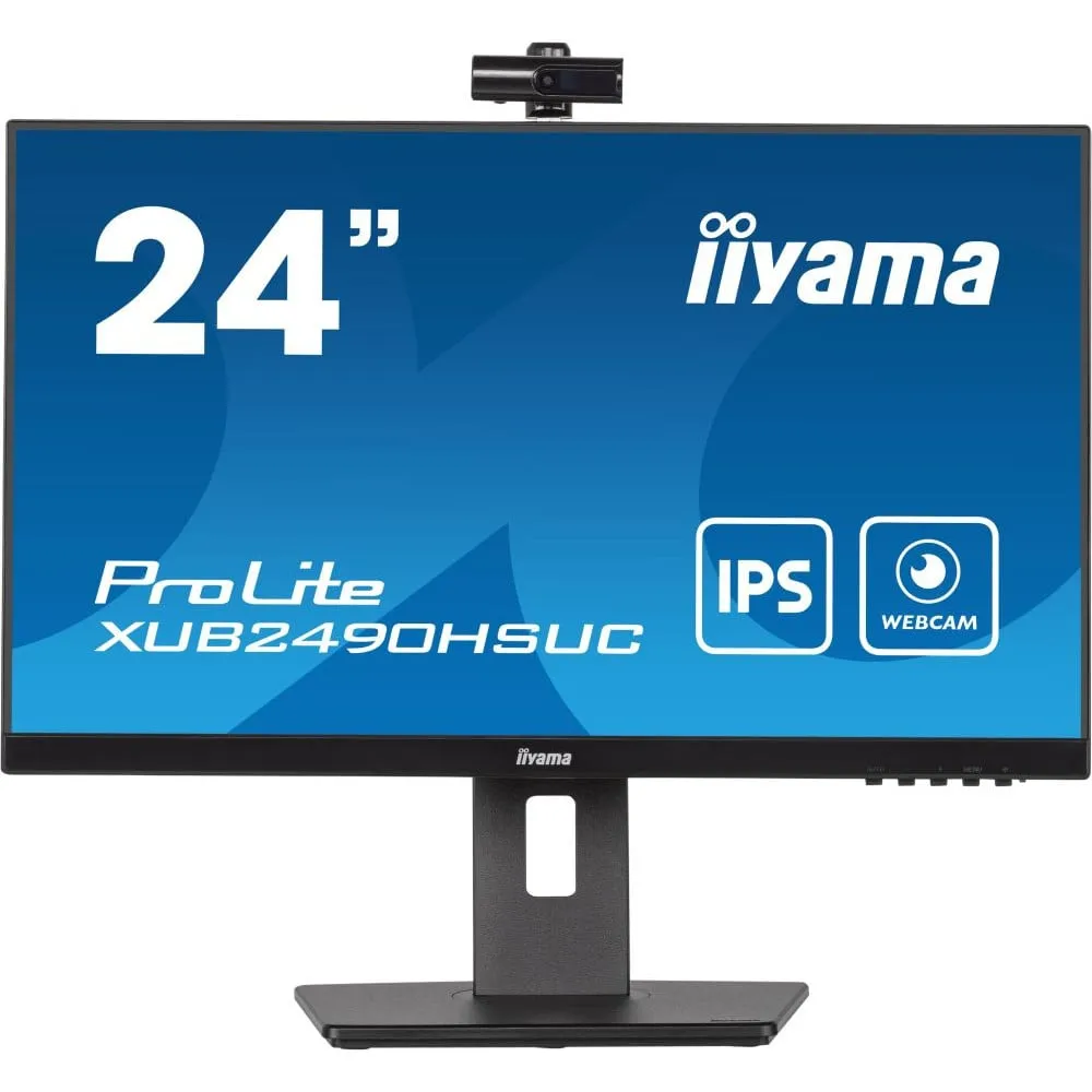 Monitor iiyama ProLite XUB2490HSUC-B5, 23,8", 1920x1080 (FHD), 60Hz, IPS, 4 ms, pivot, kamera, Czarny | Sklep ITnes.pl, IT for B