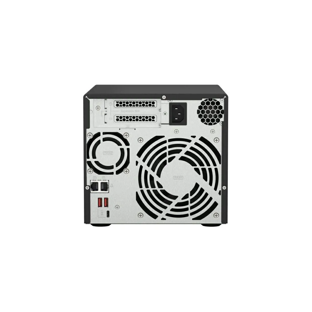 Serwer NAS QNAP Tower TS-473A-4KT - Tower/AMD Ryzen V1500B/16 GB RAM/6 TB/1 TB cache/4 wnęki/2 x M.2/hot-swap/3 lata Carry-in - zdjęcie