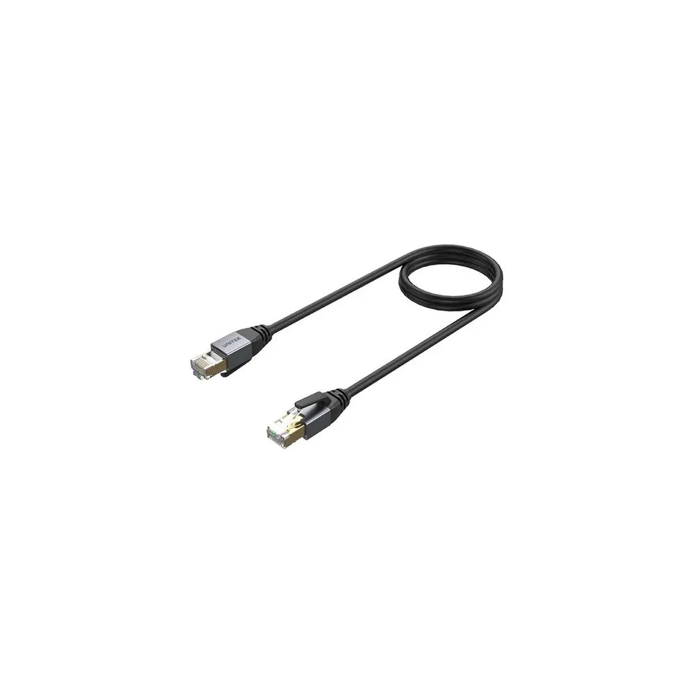 Patchcord Unitek (S/FTP) C18149AGY03-8M - 8 m, kat. 8, Czarny