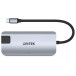 Stacja dokująca Unitek P5+ USB-C D1028A - Kolor srebrny, Czarny, 2 x USB 3.0, 1 x HDMI, 1 x LAN,