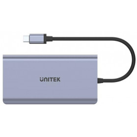 Stacja dokująca Unitek uHUB S7+ 7-in-1 USB-C D1056A - Kolor srebrny, Czarny - zdjęcie 3