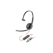 Słuchawka nauszna Poly Blackwire 3210 Monaural USB-C Headset +USB-C/A Adapter 8X214AA
