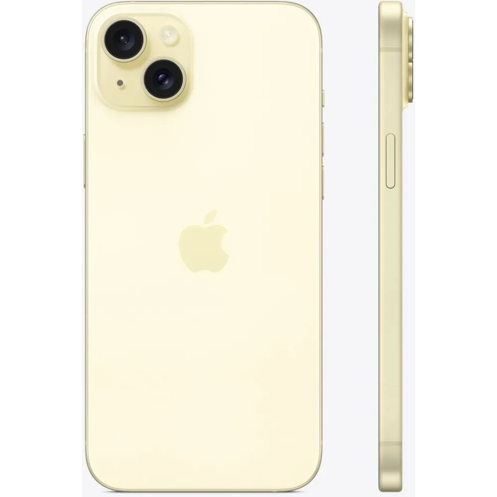 Smartfon Apple iPhone 15 Plus MU123PX/A - A16 Bionic/6,7" 2796x1290/128GB/RAM 6GB/5G/Żółty/48+12Mpix/iOS/1 rok Carry-in - zdjęcie