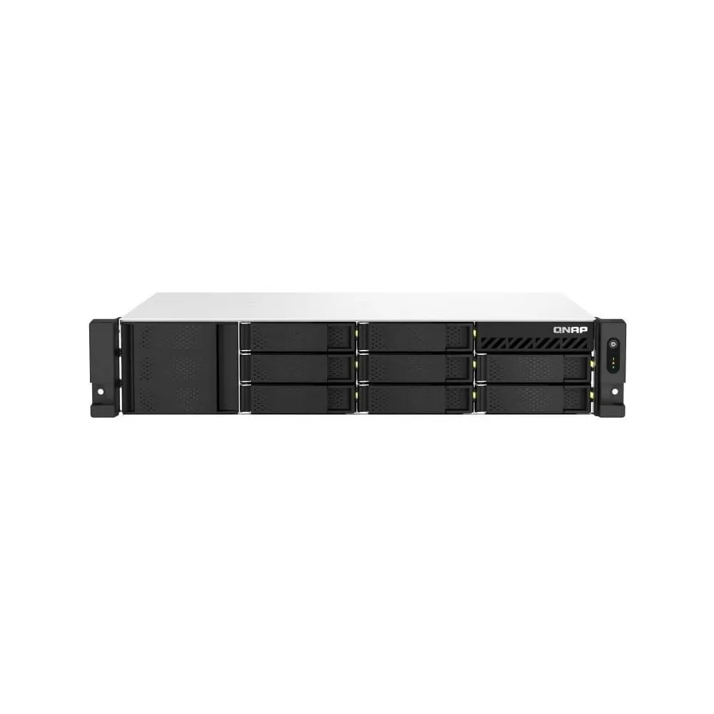 Serwer NAS QNAP Rack TS-873AEU-2G6, Rack (2U), Ryzen V1500B, 32GB RAM, 36TB, 8 wnęk, 2 x M.2, 3 lata Carry-in | Sklep ITnes.pl, 