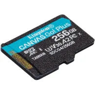 Karta microSD Kingston 256GB Canvas Go Plus + adapter SDCG4/256GBSP - Class 10, UHS-I, U3, V30, A2
